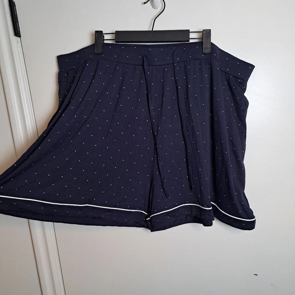 Cozy‎ Earth Blue White Polka Dot Short Sleeve Bamboo Pajama Set Size 2XL-3XL
